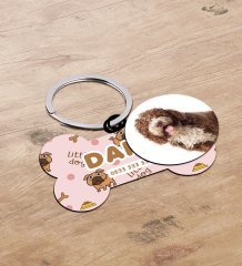 BK Gift Evcil Dostlara Özel İsimli 2’li Ahşap Pet Tasma Künyesi - Model 2-11
