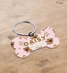 BK Gift Evcil Dostlara Özel İsimli 2’li Ahşap Pet Tasma Künyesi - Model 2-11