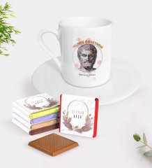 Kişiye Özel Felsefe Öğretmeni Türk Kahvesi Fincanı ve Çikolata Hediye Seti-1