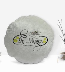 Kişiye Özel İsimli İç Mimar Tasarımlı Dekoratif Kırlent Yastık-1