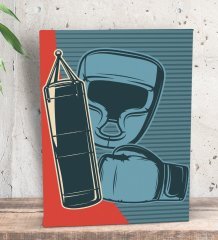 BK Gift Boks Tasarımlı Dekoratif Mini Kanvas Tablo 15x20cm-1