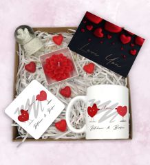 BK Gift Sevgiliye Özel Hediye Seti-1-6 Yıl Dönümü Hediyesi, İsimli Kupa, Sevgiliye Hediye, Sevgililer Günü Hediyesi
