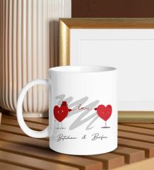 BK Gift Sevgiliye Özel Hediye Seti-1-6 Yıl Dönümü Hediyesi, İsimli Kupa, Sevgiliye Hediye, Sevgililer Günü Hediyesi