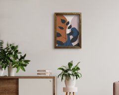 BK Home Doğal Masif Ahşap Çerçeveli Tablo-90