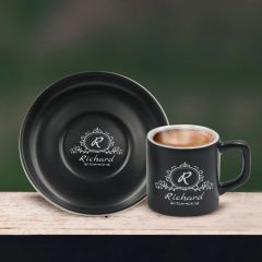 BK Gift Kişiye Özel İsimli Siyah Renk Türk Kahvesi Fincanı-11, Arkadaşa Hediye, Sevgiliye Hediye, Yıl Dönümü Hediyesi