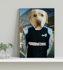 Evcil Dostlara Özel F1 Pilot Tasarımlı Portre Kanvas Tablo 30x50cm-5