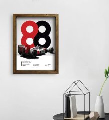BK Gift Formula 1 Tasarımlı Doğal Masif Ahşap Çerçeveli Tablo 30x40cm-4
