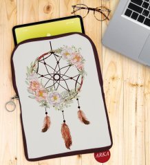 BK Gift Rüya Kapanı Tasarımlı Taşınabilir Koruyucu Tablet Kılıfı & Organizer Çanta - Bordo-1