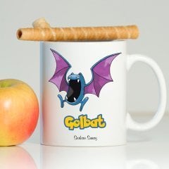 Kişiye Özel Pokemon Golbat Beyaz Kupa Bardak