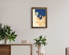 BK Home Doğal Masif Ahşap Çerçeveli Tablo-89