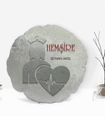 Kişiye Özel İsimli Hemşire Tasarımlı Dekoratif Kırlent Yastık-4