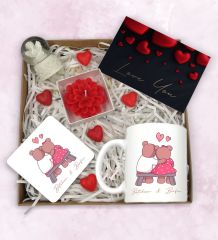 BK Gift Sevgiliye Özel Hediye Seti-1-4 Yıl Dönümü Hediyesi, İsimli Kupa, Sevgiliye Hediye, Sevgililer Günü Hediyesi