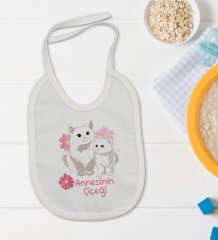 BK Kids Annesinin Çiçeği Tasarımlı Bebek Body Zıbın ve Mama Önlüğü Hediye Seti - Model 1