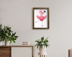 BK Home Doğal Masif Ahşap Çerçeveli Tablo-87