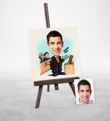 Kişiye Özel Avukat Karikatür Şovaleli Doğal Taş - 6