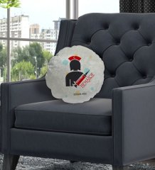 Kişiye Özel İsimli Hemşire Tasarımlı Dekoratif Kırlent Yastık-3