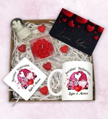 BK Gift Sevgiliye Özel Hediye Seti-1-3 Yıl Dönümü Hediyesi, İsimli Kupa, Sevgiliye Hediye, Sevgililer Günü Hediyesi
