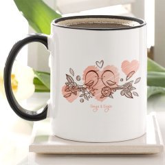 Kişiye Özel Siyah Kupa Bardak (Sevgililer Günü Temalı-36)