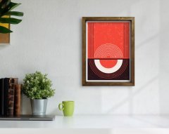 BK Home Doğal Masif Ahşap Çerçeveli Tablo-86