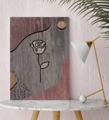 BK Home Gül Tasarımlı Kanvas Tablo 30x50cm-1