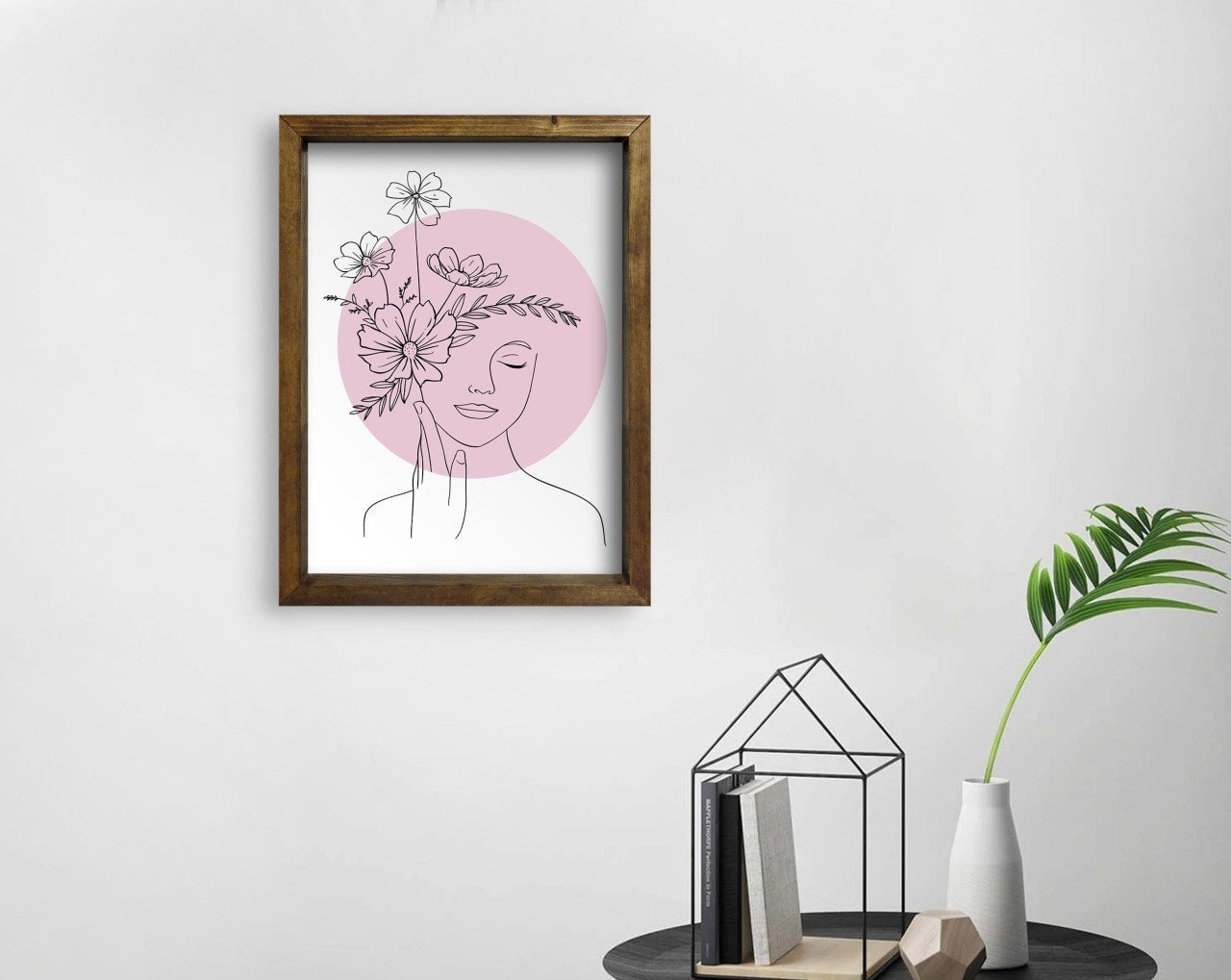 BK Home Doğal Masif Ahşap Çerçeveli Tablo-85
