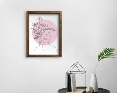 BK Home Doğal Masif Ahşap Çerçeveli Tablo-85