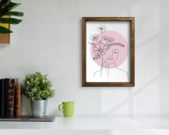 BK Home Doğal Masif Ahşap Çerçeveli Tablo-85