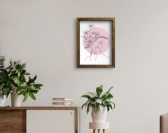 BK Home Doğal Masif Ahşap Çerçeveli Tablo-85