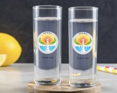 Kişiye Özel Renkli Baskılı Adana Tasarımlı Turistik İkili Vodka Bardağı-2