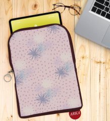 BK Gift Modern Art Tasarımlı Taşınabilir Koruyucu Tablet Kılıfı & Organizer Çanta - Bordo-3