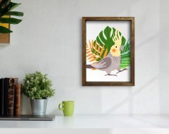 BK Home Doğal Masif Ahşap Çerçeveli Tablo-84