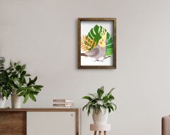 BK Home Doğal Masif Ahşap Çerçeveli Tablo-84