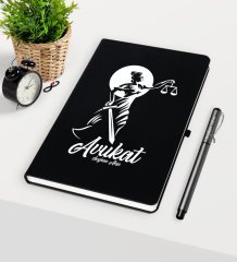 Kişiye Özel Avukat Temalı Siyah Defter Kalem Seti - 15