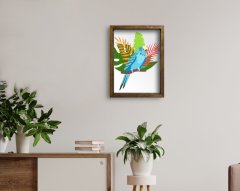 BK Home Doğal Masif Ahşap Çerçeveli Tablo-83