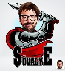 Kişiye Özel Şövalye Karikatürlü Sosyal Medya Dijital Profil Fotoğrafı - Model 1