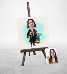 Kişiye Özel Avukat Karikatür Şovaleli Doğal Taş - 2