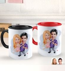 BK Gift Kişiye Özel Sevgililer Karikatürlü 2’li Defter Kupa Hediye Seti, Sevgiliye Hediye, Sevgililer Günü Hediyesi-5