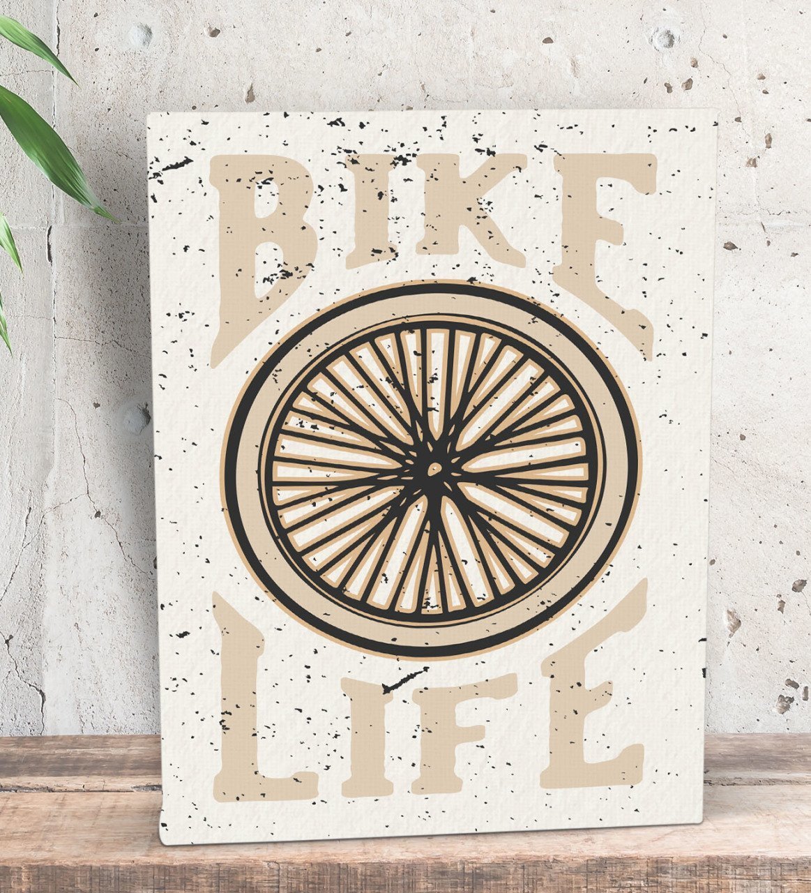 BK Gift Bike Life Tasarımlı Dekoratif Mini Kanvas Tablo 15x20cm-1