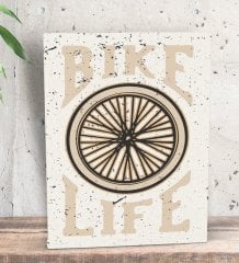 BK Gift Bike Life Tasarımlı Dekoratif Mini Kanvas Tablo 15x20cm-1