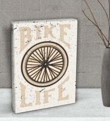 BK Gift Bike Life Tasarımlı Dekoratif Mini Kanvas Tablo 15x20cm-1