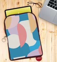 BK Gift Modern Art Tasarımlı Taşınabilir Koruyucu Tablet Kılıfı & Organizer Çanta - Bordo-1