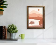 BK Home Doğal Masif Ahşap Çerçeveli Tablo-82