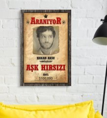 Kişiye Özel Vintage Aranıyor İlanı Ahşap Tablo - 1