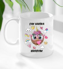 BK Gift Çok Harika Birisiyim Tasarımlı Beyaz Kupa Bardak