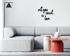 BK Home All You Need Is Love Ahşap Duvar Yazısı-1