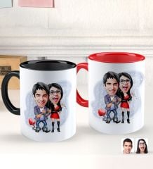 BK Gift Kişiye Özel Sevgililer Karikatürlü 2’li Defter Kupa Hediye Seti, Sevgiliye Hediye, Sevgililer Günü Hediyesi-4