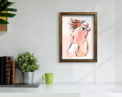 BK Home Doğal Masif Ahşap Çerçeveli Tablo-81