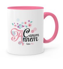 Kişiye Özel Canım Annem Pembe Kupa Bardak - 18