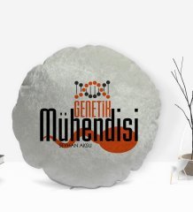 Kişiye Özel İsimli Genetik Mühendisi Tasarımlı Dekoratif Kırlent Yastık-1