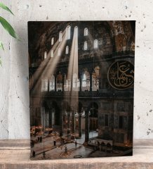 BK Gift Ayasofya Camii Tasarımlı Dekoratif Mini Kanvas Tablo 15x20cm-1